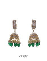 KV200119 - Beads hanging Jhumka Earrings 2-Zilmor